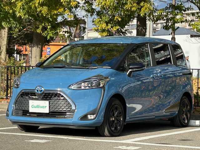 トヨタ シエンタ ハイブリッド ファンベースG セーフティEDⅡ 宮城県 2021(令3)年 7.5万km グレイッシュブルー トヨタセーフティーセンス/・プリクラッシュセーフティ/・レーンキープアシスト/・レーンディパーチャーアラート/・クリアランスソナー/・先行車発進お知らせ機能/純正ナビ（NSZT-Y68T）/・フルセグTV/USB/CD/DVD/Bluetooth/HDMI/・バックカメラ/純正フリップダウンモニター/100V充電/純正ドライブレコーダー/クルーズコントロール/両側パワースライドドア/純正ETC2.0/アイドリングストップ/プッシュスタート/・スマートキー/純正LEDヘッドライト/・オートライト/・オートマチックハイビーム/社外フロアマット