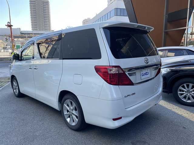 トヨタ アルファード 240G 兵庫県 2012(平24)年 8.7万km ホワイトパールクリスタルシャイン (株)IDOMが運営する【じしゃロン西宮店】の自社ローン対象車両になります。こちらは現金ご利用時の価格です。/自社ローンご希望の方は別途その旨お申付け下さい。/＊ETC/＊バックカメラ/＊クルーズコントロールあり/＊パワステ/＊パワーウィンドウ/＊フルセグ/＊オットマン/＊パワーシート/＊両側パワスラ/＊横滑り防止装置/＊オートライト/＊コーナーセンサー