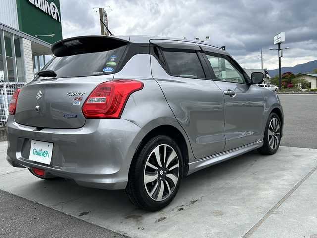 スズキ スイフト HYBRID RS 山梨県 2018(平30)年 5.3万km プレミアムシルバーメタリック ワンオーナー/セーフティパッケージ/パナソニックナビ/フルセグＴＶ　ＣＤ　ＤＶＤ　Ｂｌｕｅｔｏｏｔｈ　ＡＭＦＭ　/全方位モニター/ドライブレコーダー/プッシュスタート/純正フロアマット/レーンキープアシスト/オートマチックハイビーム/ＥＴＣ