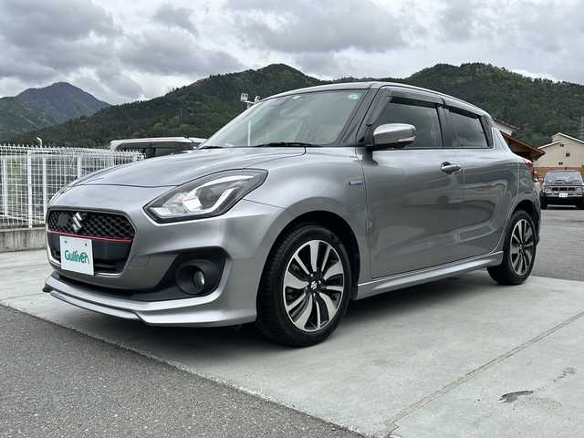 スズキ スイフト HYBRID RS 山梨県 2018(平30)年 5.3万km プレミアムシルバーメタリック ワンオーナー/セーフティパッケージ/パナソニックナビ/フルセグＴＶ　ＣＤ　ＤＶＤ　Ｂｌｕｅｔｏｏｔｈ　ＡＭＦＭ　/全方位モニター/ドライブレコーダー/プッシュスタート/純正フロアマット/レーンキープアシスト/オートマチックハイビーム/ＥＴＣ