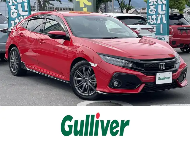 ホンダ シビック ハッチバック 長野県 2019(令1)年 1.1万km フレームレッド 純正ナビ（FM/AM、CD、DVD、BT）/ワンセグテレビ/バックカメラ/アイドリングストップ/衝突軽減システム/前席パワーシート/前席シートヒーター/クルーズコントロール追従機能有/ビルトインETC/横滑り防止装置/前後コーナーセンサー/レーンキープアシスト/純正フロアマット/ダブルサイドエアバック/カーテンエアバック/社外１７ＡＷ/LEDオートライト/保証書、取扱説明書/スマートキ―（１本）