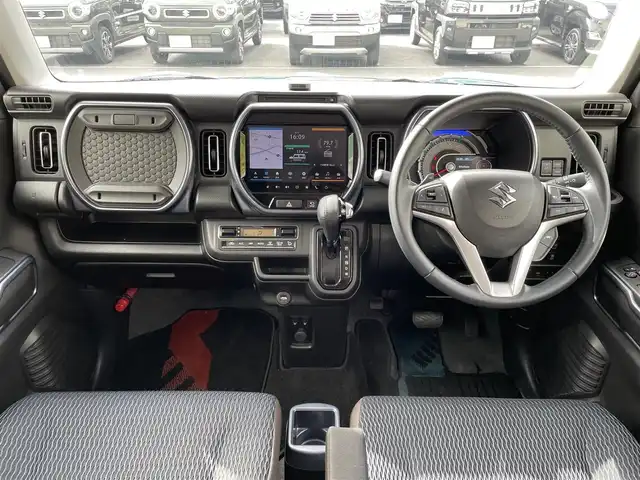 スズキ ハスラー Jスタイル ターボ 愛媛県 2021(令3)年 1.7万km デニムブルー ガンメタリック 2トーン 純正９インチナビ　全方位カメラ　スマートフォン連携　前後ドライブレコーダー　シートヒーター　ＥＴＣ　ＬＥＤヘッドライト　ルーフレール　フルセグＴＶ　パドルシフト　ワンオーナー　禁煙車