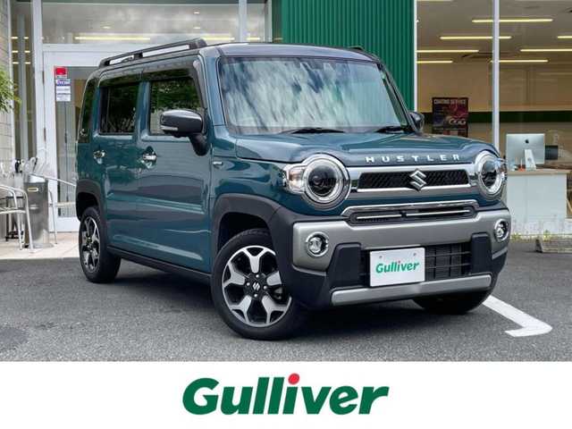 スズキ ハスラー Jスタイル ターボ 愛媛県 2021(令3)年 1.7万km デニムブルー ガンメタリック 2トーン 純正９インチナビ　全方位カメラ　スマートフォン連携　前後ドライブレコーダー　シートヒーター　ＥＴＣ　ＬＥＤヘッドライト　ルーフレール　フルセグＴＶ　パドルシフト　ワンオーナー　禁煙車