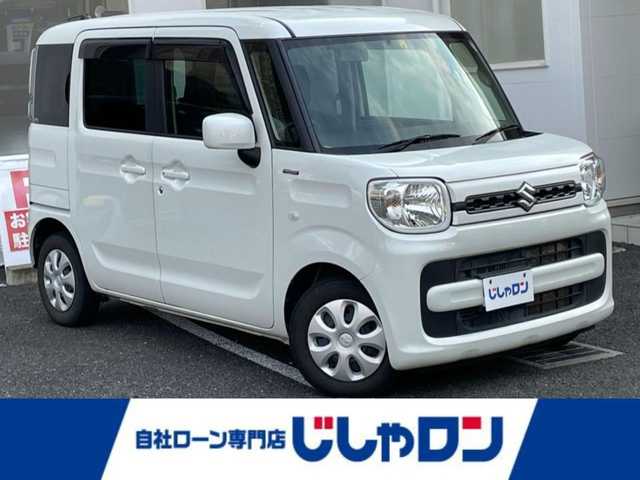 スズキ スペーシア HYBRID G 埼玉県 2018(平30)年 8.5万km ピュアホワイトP (株)IDOMが運営する【じしゃロン川越店】の自社ローン専用車両になります。/こちらは現金またはオートローンご利用時の価格です。/自社ローンご希望の方は別途その旨お申付け下さい/ワンオーナー　/社外ナビ　/ワンセグＴＶ　/ＥＴＣ　/両側スライドドア　/電動格納ミラー　/純正フロアマット　/スマートキー　/ドアバイザー　/スペアキー