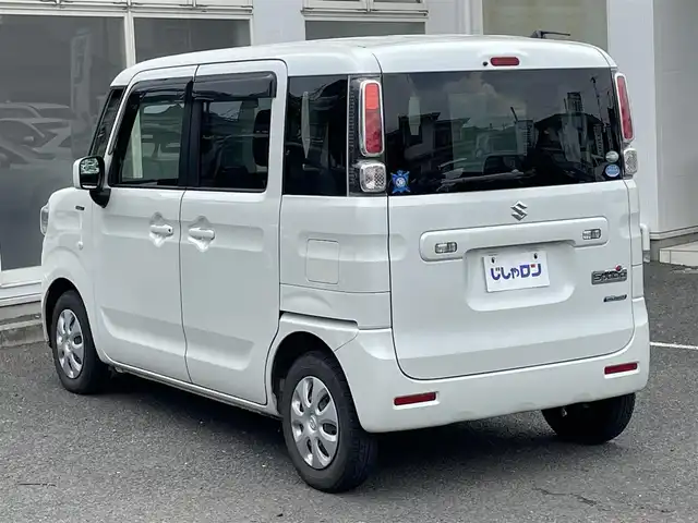 スズキ スペーシア HYBRID G 埼玉県 2018(平30)年 8.5万km ピュアホワイトP (株)IDOMが運営する【じしゃロン川越店】の自社ローン専用車両になります。/こちらは現金またはオートローンご利用時の価格です。/自社ローンご希望の方は別途その旨お申付け下さい/ワンオーナー　/社外ナビ　/ワンセグＴＶ　/ＥＴＣ　/両側スライドドア　/電動格納ミラー　/純正フロアマット　/スマートキー　/ドアバイザー　/スペアキー