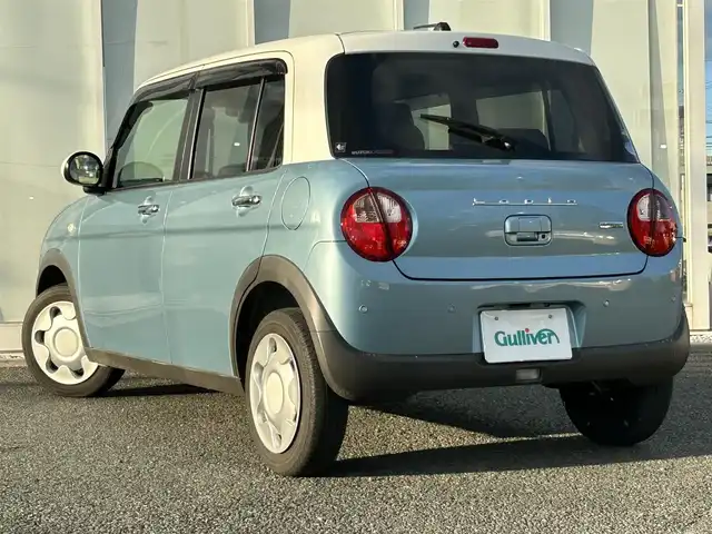 スズキ ラパン モード 福岡県 2021(令3)年 3.6万km フィズブルーパールメタリック/ホワイト 2トーンルーフ ・ディスプレイオーディオ（AM/FM/DISC/Bluetooth/USB/iPod/AUX/AV）/・衝突被害軽減システム/・クリアランスソナー/・横滑り防止装置/・レーンキープアシスト/・LEDヘッドライト/・電動格納ミラー/・ステアリングスイッチ/・D/N席シートヒーター/・スマートキー/・スペアキー1本/・純正ドアバイザー/・純正フロアマット/・純正スチール