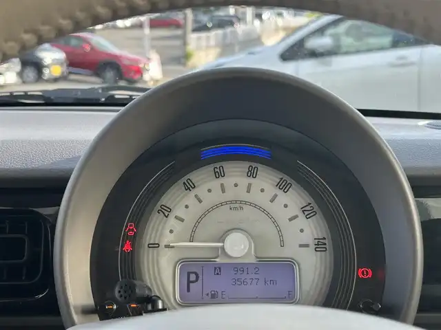 スズキ ラパン モード 福岡県 2021(令3)年 3.6万km フィズブルーパールメタリック/ホワイト 2トーンルーフ ・ディスプレイオーディオ（AM/FM/DISC/Bluetooth/USB/iPod/AUX/AV）/・衝突被害軽減システム/・クリアランスソナー/・横滑り防止装置/・レーンキープアシスト/・LEDヘッドライト/・電動格納ミラー/・ステアリングスイッチ/・D/N席シートヒーター/・スマートキー/・スペアキー1本/・純正ドアバイザー/・純正フロアマット/・純正スチール