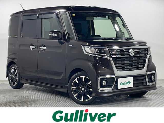 スズキ スペーシア カスタム HYBRID XS 広島県 2018(平30)年 4.9万km アーバンブラウンパールメタリック 社外ナビ/両側パワースライドドア/バックカメラ/シートヒーター/デュアルセンサーブレーキサポート/車線逸脱警報/オートハイビーム/リヤパーキングソナー/LEDヘッドランプ/純正15インチAW/ETC/ドライブレコーダー