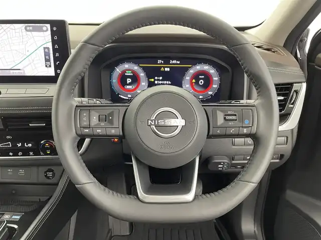 日産 エクストレイル G e－4ORCE 福井県 2023(令5)年 3.7万km ダイヤモンドブラック ４WD/プロパイロット/・衝突軽減ブレーキ/・車線逸脱警報機能/・レーンキープアシスト/・クルーズコントロール（追従有）/12.3インチコネクトナビ/【AM/FM/Bluetooth/フルセグTV】/アラウンドビューモニター/ETC2.0/電動リアゲート/レザーシート/パワーシート/シートヒーター（全席）/ハンドルヒーター/プッシュスタート/スマートキー/オートライト/LEDヘッドライド/LEDフォグライド/電源ソケット（ＤＣ１２Ｖ）/・ワイヤレス充電器/・ＵＳＢ電源ポート（ＴＹＰＥ－Ｃ）/・１００Ｖ　ＡＣ電源（１５００Ｗ）