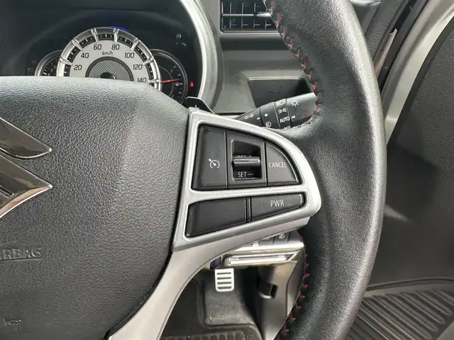 スズキ スペーシア カスタム HYBRID XS ターボ 新潟県 2019(平31)年 9.5万km スチールシルバーM 禁煙車/ディーラーOP8型ナビ/（CD/DVD/BT/フルセグTV/SD/FM/AM）/スズキセーフティサポート/・デュアルセンサーブレーキサポート（衝突被害軽減ブレーキ）/・車線逸脱警報機能/・標識認識機能/・アダプティブクルーズコントロール（ACC）/・オートハイビーム/BLITZ車高調/バック・サイドカメラ/ETC/前後ドライブレコーダー/前席シートヒーター/両側パワースライドドア/クルーズコントロール/ハーフレザーシート/アイドリングストップ/革巻きステアリング/サーキュレーター/LEDヘッドライト/純正ドアバイザー/純正フロアマット/社外15インチAW