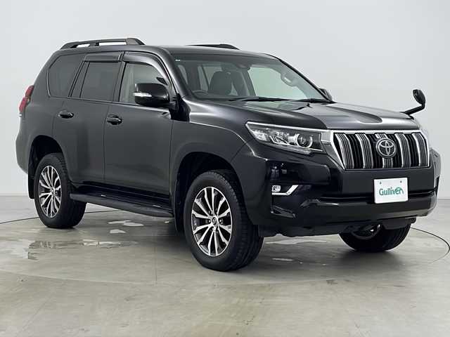 トヨタ ランドクルーザー プラド TX Lパッケージ 道央・札幌 2019(平31)年 4.9万km ブラック 登録時48782km/禁煙車/ワンオーナー/ALPINEナビ(AM/FM/フルセグ/CD/DVD/Blotooth/USB)/ALPINEフリップダウンモニター/黒革シート/前席シートヒーター/前席エアシート/前席パワーシート/ETC/ドラレコ/レーダークルーズコントロール/オートライト/オートハイビーム/ルーフレール/プリクラッシュ/レーンキープアシスト/コーナーセンサー/純正アルミホイール/プッシュスタート/スマートキー×2