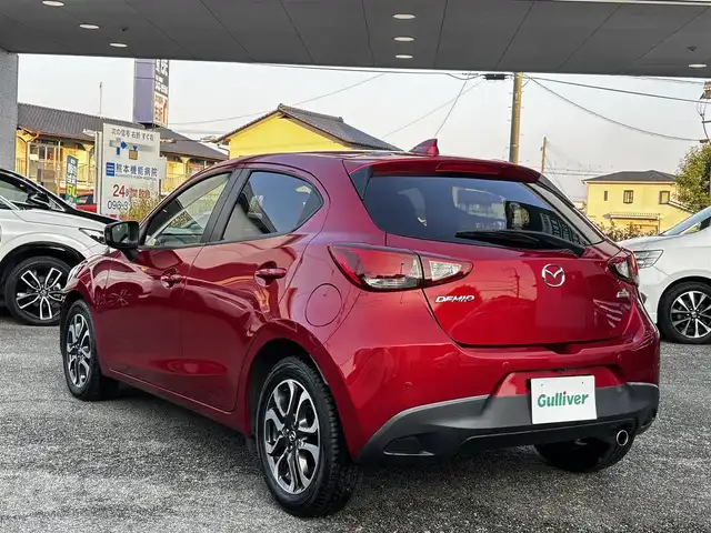 マツダ デミオ XD ツーリング 熊本県 2015(平27)年 7.5万km ソウルレッドプレミアムメタリック 純正ナビ/【Bluetooth/USB】/バックカメラ/フロントカメラ/衝突軽減システム/ヘッドアップディスプレイ/ステアリングスイッチ/クルーズコントロール/M/Tモード/アイドリングストップ/コーナーセンサー/LEDヘッドライト/ETC/ドライブレコーダー/社外ボンネットダンパー(AutoExe)/純正16インチアルミホイール/プッシュスタート/取扱説明書/保証書