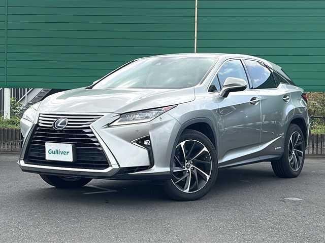 レクサス ＲＸ 450h バージョンL 茨城県 2019(平31)年 7.2万km ソニックチタニウム 純正12.3インチナビ/パノラミックビューイングモニター/ETC2.0/シートヒーター/シートエアコン/パワーシート/メモリーシート/パワーバックドア/スマートキー/プッシュスタート/衝突軽減システム/レーダークルーズコントロール/レーンキープアシスト/横滑り防止装置/ブラインドスポットモニター/LEDオートライト/オートマチックハイビーム/ヘッドアップディスプレイ/コーナーセンサー