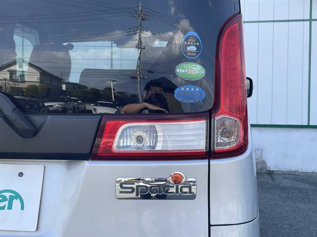 スズキ スペーシア T 山梨県 2015(平27)年 6.2万km シルキーシルバーメタリック ワンオーナー/社外SDナビ(CN-E201Z)/CD/SD/TV/片側電動スライドドア/ETC/スペアキー1本/取扱説明書/保証書/純正ホイールキャップ付き夏タイヤ車載(155/65/14)