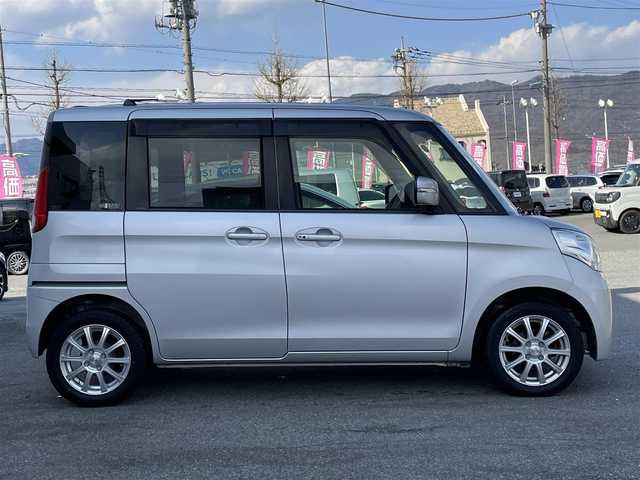 スズキ スペーシア T 山梨県 2015(平27)年 6.2万km シルキーシルバーメタリック ワンオーナー/社外SDナビ(CN-E201Z)/CD/SD/TV/片側電動スライドドア/ETC/スペアキー1本/取扱説明書/保証書/純正ホイールキャップ付き夏タイヤ車載(155/65/14)