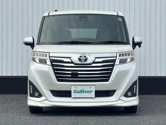 トヨタ ルーミー カスタムG－T 千葉県 2018(平30)年 2.1万km パールホワイトⅢ 純正9インチメモリナビ/(フルセグTV/BT/CD/DVD/HDMI/FM/AM)/バックカメラ/ドライブレコーダー/衝突被害軽減システム/クルーズコントロール/両側パワースライドドア/横滑り防止装置/ETC/アイドリングストップ/LEDヘッドライト/フォグランプ/オートライト/ウィンカーミラー/電動格納ミラー/純正15インチAW/シートリフター/プッシュスタート/スマートキー/フロアマット/ドアバイザー/取扱説明書/保証書