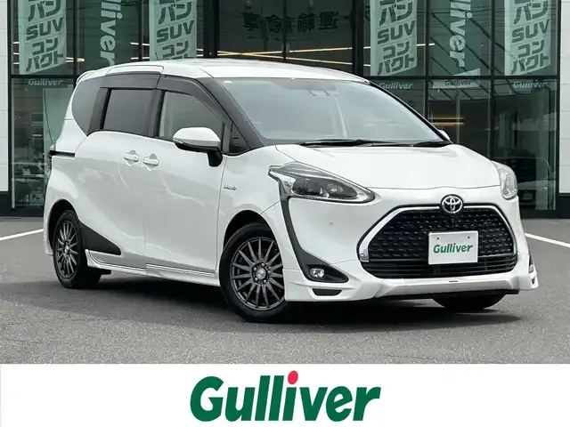 トヨタ シエンタ ハイブリッド G クエロ 岡山県 2019(平31)年 4.4万km ホワイトパールクリスタルシャイン 純正ナビ　/ドラレコ　/ＴＲＤエアロ　/パノラミックビューモニター　/１オーナー　/両側パワスラ　/純正ホイール付冬タイヤ　/電格ミラー/ＬＥＤフォグ　/ＬＥＤヘッドライト　/ステアリングスイッチ　/クルコン　/ビルトインＥＴＣ