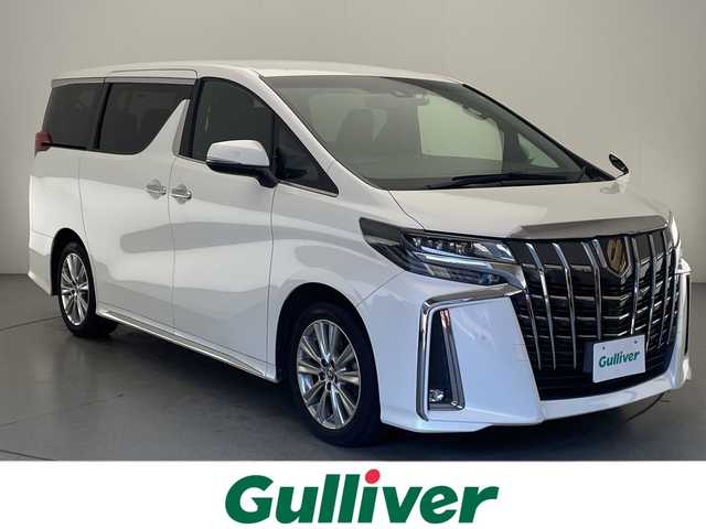 トヨタ アルファード S タイプゴールド 宮崎県 2020(令2)年 3.4万km ホワイトパールクリスタルシャイン 禁煙車/トヨタセーフティセンス/純正9型ディスプレイオーディオ/（T-CONNECT/Bluetooth/DVD/FMAM/フルセグTV)/純正12.1型リアフリップダウンモニター/(V12T-R68C）/純正ビルトインETC/純正LEDオートライト/純正LEDフォグ/純正18インチアルミ/純正オートアラーム/純正フロアマット/両側電動スライドドア/パワーバックドア/プリクラッシュセーフティ/オートマチックハイビーム/レーンディパーチャーアラート/アダプティブクルーズコントロール/ブラインドスポットモニター/クリアランスソナー/電子パーキング/オートホールド/デジタルインナーミラー/ドライブレコーダー/ウッドコンビ本革巻ハンドル/ハーフレザーシート/スマートキー/プッシュエンジンスタート/スペアキー/新車時保証書/取扱い説明書