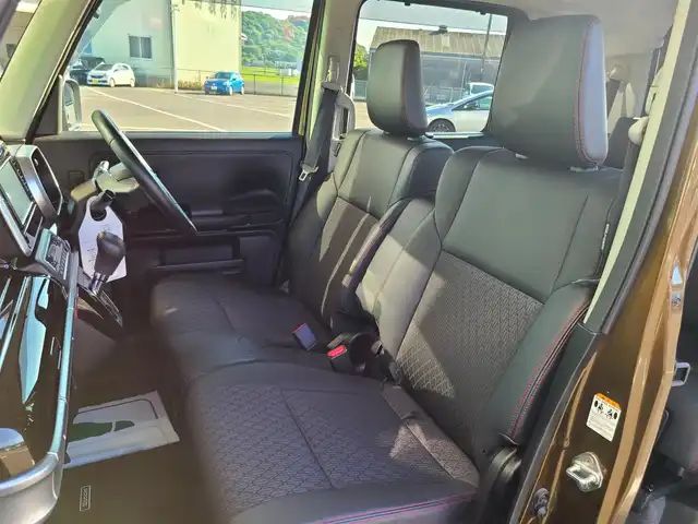 スズキ スペーシア カスタム HYBRID XS 福岡県 2018(平30)年 9.8万km ブレイブカーキパール/ブラック2トーン 純正７インチナビ/Bluetooth/フルセグＴＶ/ＣＤ／ＤＶＤ再生機能有/全周囲カメラ/ステアリングリモコン/ＥＴＣ/両側パワースライドドア/ハーフレザーシート/シートヒーター/ＨＵＤ/純正１５インチアルミホイール/純正フロアマット/レーダーブレーキサポート/コーナーセンサー/サイドバイザー/スペアキー
