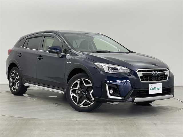スバル ＸＶ ハイブリッド アドバンス 富山県 2020(令2)年 4.2万km ダークブルーパール フロント純正ドラレコ/純正ナビ（CD DVD bluetooth）/フルセグTV/バックカメラ/リアコーナーセンサー/ETC/ハーフレザー調シート/前席パワーシート/運転席シートメモリー/ACC/衝突軽減ブレーキ/レーンキープ/先行車発進お知らせ/スマートキー＋プッシュスタート/LEDヘッドライト/フォグ/パドルシフト/オートホールド/純正マット、社外バイザー/保証書、取説