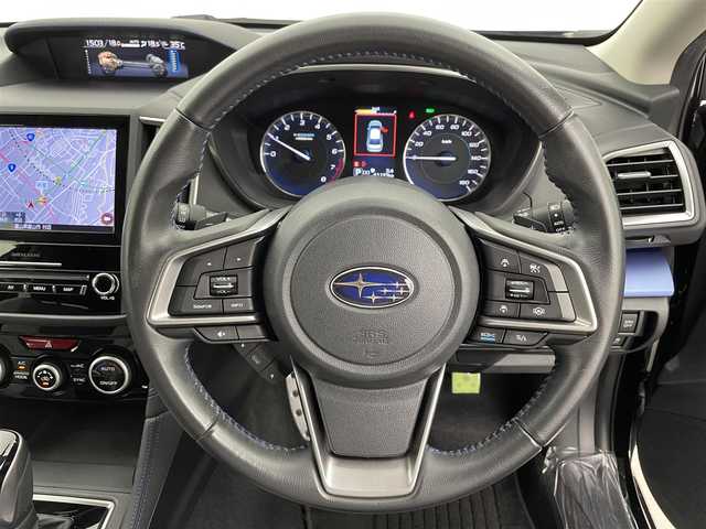 スバル ＸＶ ハイブリッド アドバンス 富山県 2020(令2)年 4.2万km ダークブルーパール フロント純正ドラレコ/純正ナビ（CD DVD bluetooth）/フルセグTV/バックカメラ/リアコーナーセンサー/ETC/ハーフレザー調シート/前席パワーシート/運転席シートメモリー/ACC/衝突軽減ブレーキ/レーンキープ/先行車発進お知らせ/スマートキー＋プッシュスタート/LEDヘッドライト/フォグ/パドルシフト/オートホールド/純正マット、社外バイザー/保証書、取説