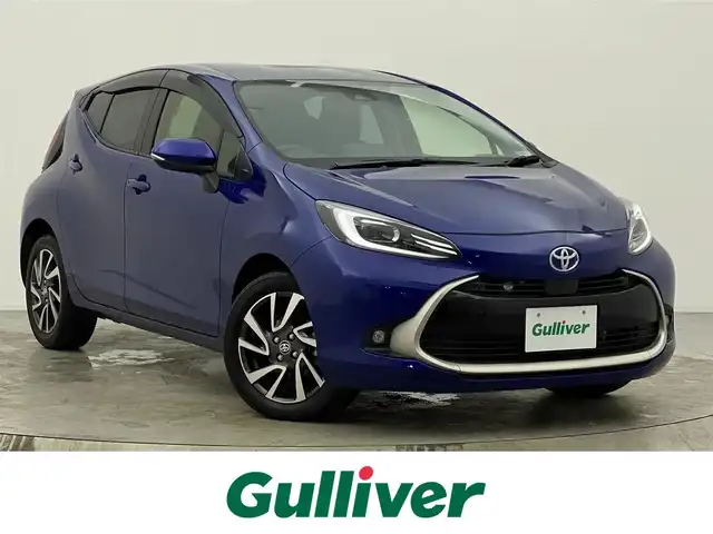 トヨタ アクア Z 宮城県 2021(令3)年 2.5万km ダークブルーマイカM 純正10.5型ディスプレイオーディオ/スマートフォン連携/フルセグTV/100V電源/トヨタセーフティセンス/Bluetooth/バックカメラ/ビルトインETC/アダプティブクルーズコントロール/前後クリアランスソナー/ＬＥＤヘッドランプ/オートライト/オートハイビーム/純正16インチアルミホイール/プッシュスタート/スマートキー/ステアリングリモコン/スペアキー/禁煙車