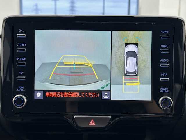トヨタ ヤリスクロス ハイブリッド Z 宮城県 2020(令2)年 5.4万km ホワイトパールクリスタルシャイン 寒冷地仕様//4WD//純正ディスプレイオーディオナビ/（Apple Car Play/Android Auto/Bluetooth）//フルセグ//パノラミックビューモニター//パワーバックドア//アドバンスドパーク//運転席パワーシート//電動パーキング/ブレーキホールド//車両接近通報装置//合皮シート//シートヒーター(D＋N席)//ステアリングヒーター//ビルトインETC//ドライブブレコーダー//純正フロアマット//純正18インチアルミホイル//TOYOTA Safety Sense/・プリクラッシュセーフティ/・レーントレーシングアシスト/・レーダークルーズコントロール/・オートマチックハイビーム/・ロードサインアシスト/・ドライバー異常時対応システム/・プロアクティブドライビングアシスト/・発進遅れ告知機能//スペアキー