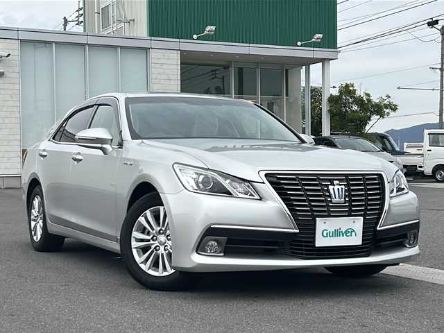 トヨタ クラウン ハイブリッド ロイヤルサルーン 香川県 2013(平25)年 7.2万km プレシャスシルバー HDDナビ/フルセグテレビ/Bluetooth/USB/バックカメラ/ウィンカーミラー/クルーズコントロール/ドアバイザー/プッシュスタート/ビルドインETC/LEDヘッドライト