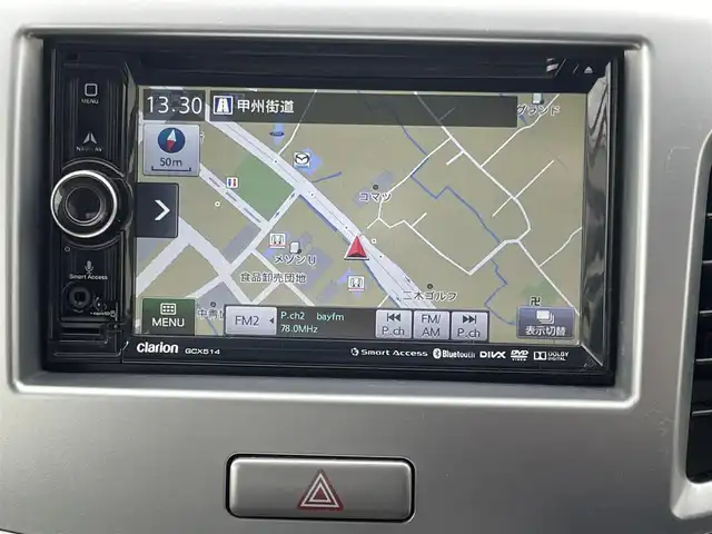 マツダ フレア XG 山梨県 2014(平26)年 7.8万km シルキーシルバーメタリック (株)IDOMが運営する【じしゃロン甲府店】の自社ローン専用車両になります。/こちらは現金またはオートローンご利用時の価格です。自社ローンご希望の方は別途その旨お申付け下さい/純正ディーラーオプションメモリーナビ/（DVD/CD/SD/BTオーディオ/ワンセグTV）/前後ドライブレコーダー/運転席シートヒーター/アイドリングストップ/オートエアコン/ETC