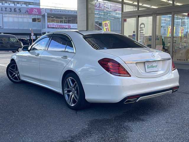メルセデス・ベンツ Ｓ５５０Ｌ AMG スポーツエディション 大阪府 2014(平26)年 7.6万km ダイヤモンドホワイト 純正ナビ/フルセグTV/Bluetoothオーディーオ/6連奏DVD／CD/ブルメスターサウンド/全周囲カメラ/バックカメラ/衝突軽減ブレーキ/車線逸脱警報/レーダークルーズコントロール/サンルーフ/レザーシート/全席パワーシート/シートヒーター/エアシート/LEDライト/純正19インチアルミホイル