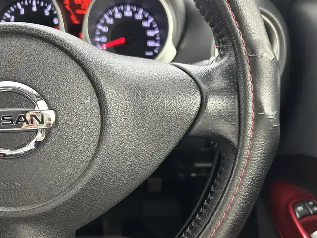 日産 ジューク 15RX アーバン スタイリッシュブラック 熊本県 2013(平25)年 8.1万km サファイアブラック 禁煙車　/社外ナビCN-A5300D（ＣＤ・ＤＶＤ・ワンセグ・ＢＴ・ｉｐｏｄ・ＵＳＢ）/バックカメラ　/社外前方ドライブレコーダー　/ＥＴＣ　/横滑り防止/純正フロアマット　/純正１７インチＡＷ　/オートライト　/ＬＥＤヘッドライト/フォグライト/スマートキー/プッシュスタート