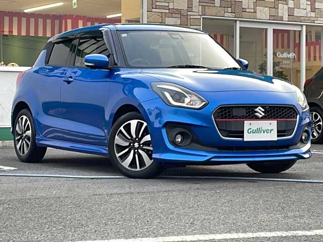スズキ スイフト HYBRID RS 徳島県 2018(平30)年 3.9万km スピーディーブルーM セーフティパッケージ/デュアルセンサーブレーキサポート/レーダークルーズコントロール/レーンキープアシスト/横滑り防止装置/全周囲モニター用カメラ装着車/純正8型ナビ/（Bluetooth/フルセグ/CD/DVD/SD）/パドルシフト/シートヒーター/ドライブレコーダー/ビルトインETC/純正フロアマット/LEDヘッドライト