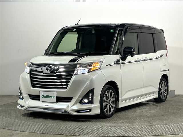トヨタ ルーミー カスタムG－T 大阪府 2020(令2)年 2.6万km ブラックマイカメタリック/パールホワイト2トーン モデリスタエアロ 純正9incナビ(フルセグ/DVD再生/Bluetooth) バックカメラ ETC 両側パワースライドドア 衝突軽減 クルコン クリアランスソナー シートヒーター 前後ドラレコ