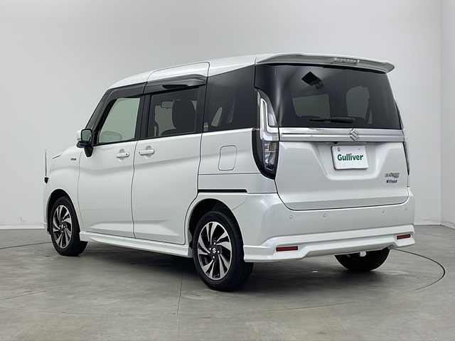 スズキ ソリオ バンディット HV MV 新潟県 2022(令4)年 5.1万km ピュアホワイトP 純正ナビ/　（CD DVD BT フルセグTV）/衝突軽減ブレーキ/両側パワースライドドア/HUD/両側パワースライドドア/シートヒーター/アラウンドビューモニター/ETC/コーナーセンサー/レーダークルーズコントロール/スマートキー/LEDヘッドライト/LKA