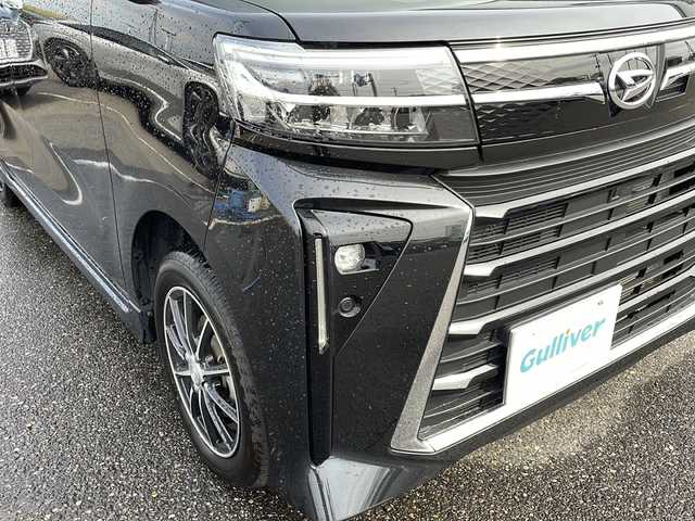 ダイハツ タント カスタム X 新潟県 2023(令5)年 1.4万km ブラックマイカメタリック 4WD/ワンオーナー/スマートアシスト/純正メモリナビ/(CD/DVD/Bluetooth/SD/HDMI/USB/フルセグTV)/バックカメラ/ETC/ドライブレコーダー/両側パワースライドドア/シートヒーター/アイドリングストップ/スマートキー/プッシュスタート/電動格納ミラー/ドアバイザー/純正フロアマット