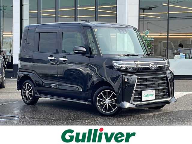 ダイハツ タント カスタム X 新潟県 2023(令5)年 1.4万km ブラックマイカメタリック 4WD/ワンオーナー/スマートアシスト/純正メモリナビ/(CD/DVD/Bluetooth/SD/HDMI/USB/フルセグTV)/バックカメラ/ETC/ドライブレコーダー/両側パワースライドドア/シートヒーター/アイドリングストップ/スマートキー/プッシュスタート/電動格納ミラー/ドアバイザー/純正フロアマット