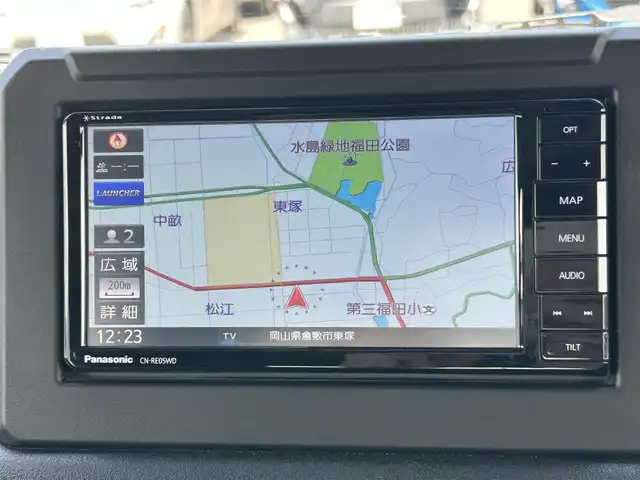 スズキ ジムニー XC 岡山県 2019(令1)年 6.1万km ジャングルグリーン 登録時走行距離60829km/社外ナビ/フルセグTV/(AM.FM.TV.CD.DVD.BT)/バックカメラ/ETC/衝突軽減ブレーキ/ドライブレコーダー/レーンキープアシスト/クルーズコントロール/横滑り防止装置/オートマチックハイビーム/アイドリングストップ/カーテンエアバック/シートヒーター(D+N席)/16インチ純正AW/プッシュスタート/ルーフレール