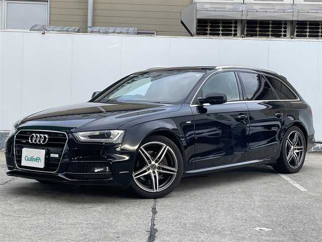 アウディ Ａ４ アバント 2．0TFSIクワトロ 青森県 2013(平25)年 7.6万km 黒 4WD/純正ナビ/【AM/FM/CD/DVD/SD/BT】/フルセグテレビ/バックカメラ/パーキングセンサー/アイドリングストップ/横滑り防止機能/前席シートヒーター/前席パワーシート/レザーシート/純正フロアマット/ETC/HIDヘッドライト/社外AWスタッドレスタイヤ積込/【22年製6分山】/取扱説明書/保証書