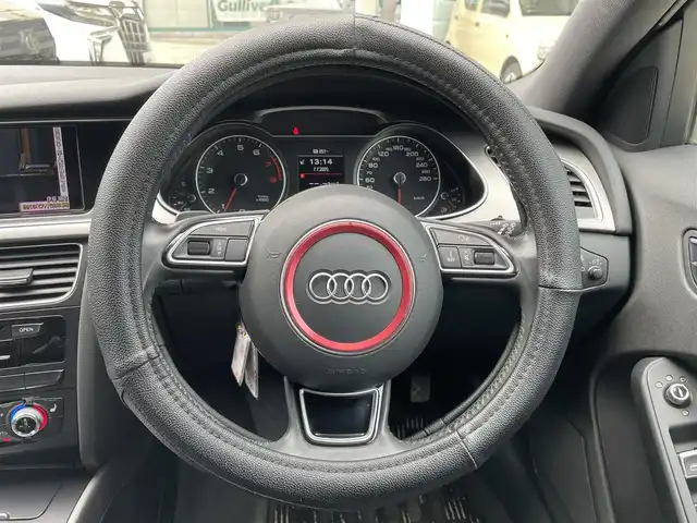 アウディ Ａ４ アバント 2．0TFSIクワトロ 青森県 2013(平25)年 7.6万km 黒 4WD/純正ナビ/【AM/FM/CD/DVD/SD/BT】/フルセグテレビ/バックカメラ/パーキングセンサー/アイドリングストップ/横滑り防止機能/前席シートヒーター/前席パワーシート/レザーシート/純正フロアマット/ETC/HIDヘッドライト/社外AWスタッドレスタイヤ積込/【22年製6分山】/取扱説明書/保証書