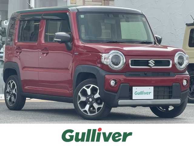 スズキ ハスラー HYBRID X 徳島県 2020(令2)年 2.8万km フェニックスレッドパール/ガンメタリック2トーンルーフ メーカーオプションナビ（９インチ）/全周囲カメラ/ETC/シートヒーター/ドライブレコーダー（前のみ）/純正フロアマット/横滑り防止装置/レーンキープアシスト/盗難防止装置/衝突軽減システム/デュアルカメラブレーキサポート/オートライト/LEDヘッドライト/アイドリングストップ/ステリングスイッチ/スペアキー