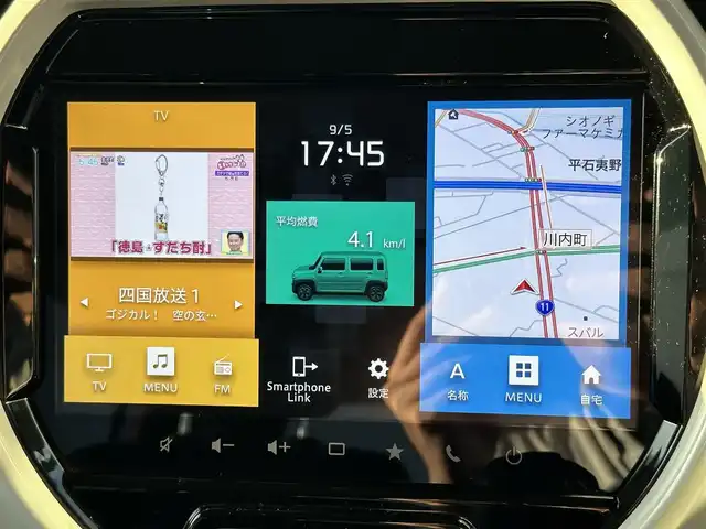 スズキ ハスラー HYBRID X 徳島県 2020(令2)年 2.8万km フェニックスレッドパール/ガンメタリック2トーンルーフ メーカーオプションナビ（９インチ）/全周囲カメラ/ETC/シートヒーター/ドライブレコーダー（前のみ）/純正フロアマット/横滑り防止装置/レーンキープアシスト/盗難防止装置/衝突軽減システム/デュアルカメラブレーキサポート/オートライト/LEDヘッドライト/アイドリングストップ/ステリングスイッチ/スペアキー