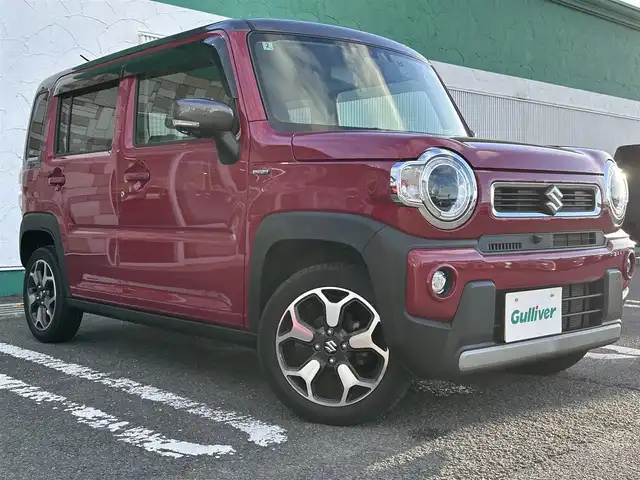 スズキ ハスラー HYBRID X 徳島県 2020(令2)年 2.8万km フェニックスレッドパール/ガンメタリック2トーンルーフ メーカーオプションナビ（９インチ）/全周囲カメラ/ETC/シートヒーター/ドライブレコーダー（前のみ）/純正フロアマット/横滑り防止装置/レーンキープアシスト/盗難防止装置/衝突軽減システム/デュアルカメラブレーキサポート/オートライト/LEDヘッドライト/アイドリングストップ/ステリングスイッチ/スペアキー