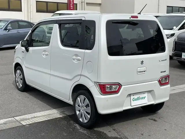 スズキ ワゴンＲ HYBRID FX 群馬県 2021(令3)年 1.1万km ピュアホワイトP 安全性能/・デュアルセンサーブレーキサポート/・車線逸脱警報/・パーキングソナー/純正CDプレーヤー/　　CD/FM/AM/運転席シートヒーター/オートライト/横滑り防止/純正フロアマット/純正14ホイール/ドアバイザー/スマートキー2本