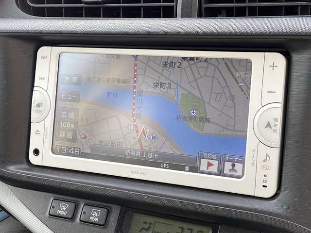 トヨタ アクア S 新潟県 2014(平26)年 3.1万km クールソーダメタリック 純正SDナビ(NSCP-W62)/CD/BT/ワンセグテレビ/バックカメラ/ETC/ステアリングスイッチ/リモコンキー /社外15インチAW冬タイヤ車載