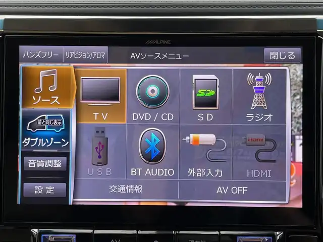 トヨタ アルファードハイブリット G Fパッケージ 岩手県 2019(令1)年 6.3万km ホワイトパールクリスタルシャイン 4WD/セーフティーセンス/　・プリクラッシュセーフティ/　・レーンディパーチャーアラート/　・ダプティブハイビームシステム/　・レーダークルーズコントロール/　・オートマチックハイビーム/フリップダウンモニター/社外メモリナビ/　CD/DVD/BT/フルセグTV/バックカメラ/両側パワースライドドア/パワーバックドア/LEDオートライト/革シート/パワーシート/シートヒーター/純正17インチアルミホイール/スマートキー/ビルトインETC