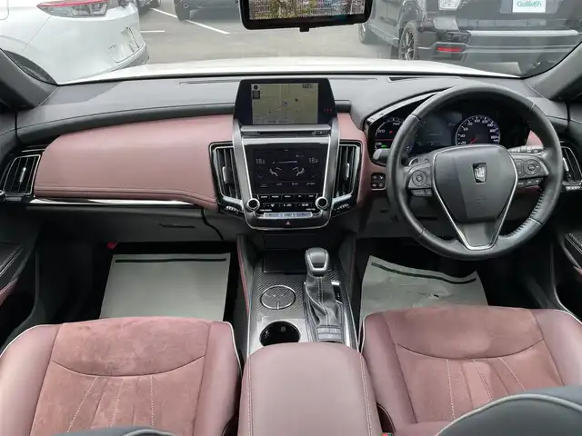 トヨタ クラウン ハイブリッド RS アドバンス 茨城県 2018(平30)年 0.8万km ホワイトパールクリスタルシャイン 純正ナビ/【AM・FM・TV・BT・ＣＤ・ＤＶＤ・ＳＤ・ＵＳＢ・TV・AUX】/パワーシート/シートメモリ/シートヒーター/ステアリングヒーター/パドルシフト/デジタルインナーミラー/パーキングアシスト/レーダークルコン/ETC/全方位カメラ/電動リアサンシェード/ブレーキホールド/BSM/HUD/100V電源
