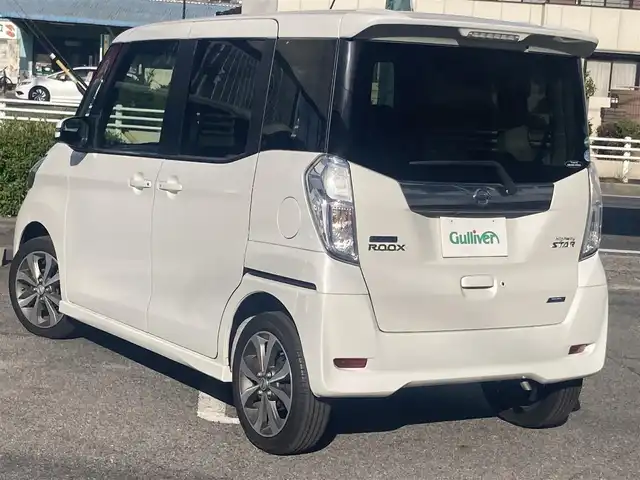 日産 デイズ ルークス ハイウェイスターX Gパッケージ 愛知県 2015(平27)年 1.1万km ホワイトパール ワンオーナー/エマージェンシーブレーキ/衝突回避ブレーキサポート/アラウンドビューモニター/社外メモリナビTV/インテリジェントキー×2ケ/プッシュスタート/リアサーキュレーター/タッチパネル式オートエアコン/両側パワースライドドア/保証書取説有り