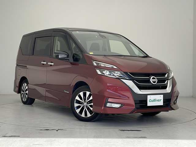 日産 セレナ ハイウェイスター G プロパイロットED 沖縄県 2016(平28)年 5.4万km マルーンレッド 2トーン 純正9インチナビ（MM516D-L）/（フルセグＴＶ　ブルーレイ再生　Ｂｌｕｔｈｏｏｔｈ接続）/バックカメラ/両側パワースライドドア　/ビルトインＥＴＣ　/ＵＳＢ端子　/ウォークスルー　/後席エアコン　/追従型クルーズコントロール　/電動パーキングブレーキ/アイドリングストップ/スペアキー/スマートキー/プッシュスタート　/取扱説明書/保証書