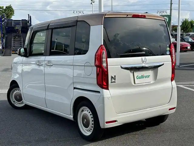 ホンダ Ｎ ＢＯＸ G･EX Hセンシング カッパーブラウンスタイル 奈良県 2019(令1)年 3.6万km プラチナホワイトパール 純正ナビ　/フルセグＴＶ/BT/CD/DVD/USB/SD/iPod/AUX　/バックカメラ　/両側パワースライドドア　/ビルトインＥＴＣ　/追従型クルーズコントロール　/ホンダセンシング　/ＬＥＤヘッドライト　/スマートキー　/ウォークスルー　/衝突被害軽減システム/AAC/横滑り防止装置/盗難防止装置/レーンキープアシスト