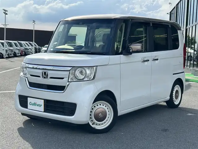 ホンダ Ｎ ＢＯＸ G･EX Hセンシング カッパーブラウンスタイル 奈良県 2019(令1)年 3.6万km プラチナホワイトパール 純正ナビ　/フルセグＴＶ/BT/CD/DVD/USB/SD/iPod/AUX　/バックカメラ　/両側パワースライドドア　/ビルトインＥＴＣ　/追従型クルーズコントロール　/ホンダセンシング　/ＬＥＤヘッドライト　/スマートキー　/ウォークスルー　/衝突被害軽減システム/AAC/横滑り防止装置/盗難防止装置/レーンキープアシスト